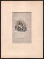 XIX. sz. közepe Yorck von Wartenberg [Johann David Ludwig Graf Yorck von Wartenburg] (1759-1830) porosz tábornokot ábrázoló metszet, paszpartuban, foltos, 18x11 cm