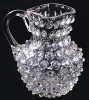 Bütykös kancsó, Parád, cca 19. sz. vége, hibátlan, m: 12 cm /// Knobbed jug, Parád, c. late 19th century, flawless, height: 12 cm.