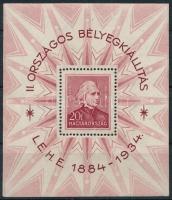 1934 Újragumizott LEHE blokk (**50.000) / regummed block