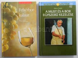2 db borászati könyv: Mercz Árpád: A must és a bor egyszerű kezelése. Bp., 1999, Mezőgazda. Kiadói kartonált papírkötés. + Rudolf Knoll - Ulrich Schweizer: Fehérborkalauz. Vinotéka. Bp., 2000, Kossuth. Kiadói kartonált papírkötés.