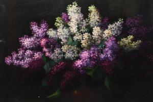 Molnár Z. János (1880-1960): Virágok. Olaj, vászon, jelezve jobbra lent. Javított. Apró sérülésekkel...