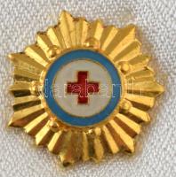 1980-1990 k. "Vöröskeresztes Tevékenységért Kitüntetés Arany Fokozat" aranyozott bronz kit...