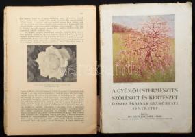 L'Eplattenier Imre: A gyümölcstermesztés, szőlészet és kertészet összes ágainak gyakorlati ismeretei. Székesfehérvár, 1941, Gyurkovits Ferenc (Minerva-ny.), 585 p.+ 13 (színes) t. Kiadói papírkötés, sérült, a könyvtest két részre vált, néhány kissé foltos lappal.