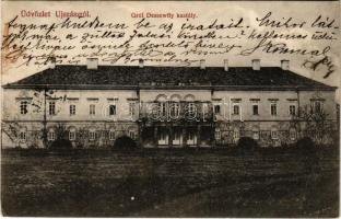 1912 Újszász, Gróf Dessewffy kastély. Szilágyi Arthur műintézetéből (EK)