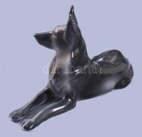 Hollóházi németjuhász. Jelzett, hibátlan, 21x12 cm