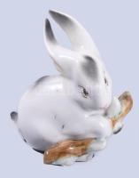 Zsolnay nyúl. Jelzett, hibátlan, m: 7 cm
