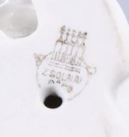 Zsolnay nyúl. Jelzett, hibátlan, m: 7 cm