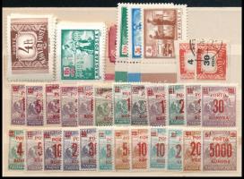 1921-1958 Portó összeállítás, benne Kisegítő portó, Vörös-fekete portó, Képes (I.) + (II.) + 2 db vágott érték