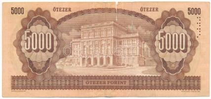 1993. 5000Ft "J 73244696" T:F,VG nagyobb beszakadások, egyébként erős papír
Adamo F51