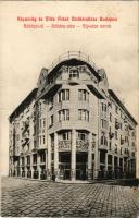 1911 Budapest VII. Késmárky és Illés Árkád Bazár Játékáruháza. Rákóczi út, Dohány utca és Síp utca sarok (Erzsébetváros). Hátoldalon Árkád Bazár reklám (r)