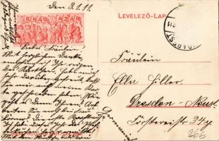 1911 Budapest VII. Késmárky és Illés Árkád Bazár Játékáruháza. Rákóczi út, Dohány utca és Síp utca s...