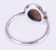 Ezüst (Ag) gyűrű, benne 14k arany (Au) betéttel, jelzett, m:59, nettó 4,4g, certifikáttal, díszdoboz...