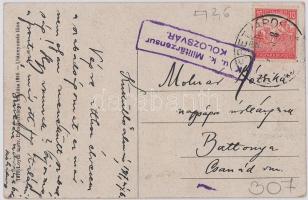 1917 Erzsébetváros, Dumbraveni; Takarékpénztári szálloda. Loydl Testvérek kiadása / savings bank...