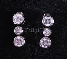 Silvano Brizzi ezüst (ag) fülbevaló pár, cirkóniával, jelzett, bruttó 3g, díszdobozban.