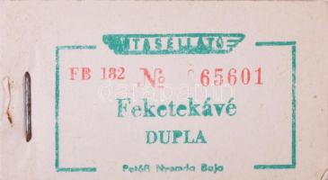 1970-1980 k. 12 db "Utasellátó - Feketekávé DUPLA" utalvány tömb, hiánytalan 100 darabos