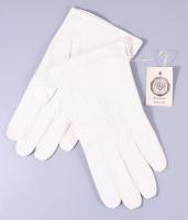 Fehér férfi szarvasbőr nappa kesztyű, 9 és feles méret, jó állapotban