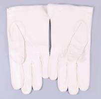 Fehér férfi szarvasbőr nappa kesztyű, 9 és feles méret, jó állapotban