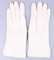 Fehér női szarvasbőr nappa kesztyű, 9 és feles méret, jó állapotban