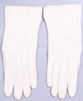 Fehér női szarvasbőr nappa kesztyű, 9 és feles méret, jó állapotban