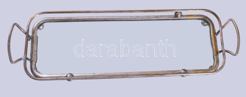 Art deco üveglapos kínálótálca 1 elem hiánnyal, 31x10 cm