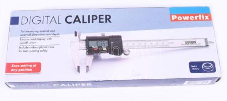 Powerfix digitális tolómérő, dobozában
