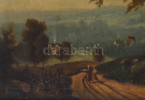 C. Schleichhandt jelzéssel, XIX. sz. második fele: Hazafelé. Olaj, vászon. Javított. Kissé sérült. F...