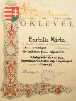 ca 1950-1970 11 db érdekes szocreál oklevél, Kossuth címeres, Rákosi és Kádár címeres, közötte Rákos...