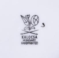 Kalocsai Porcelán paprikatároló edény, jelzett, hibátlan, m: 13 cm