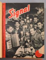 1941 A Signal képes háborús magazin teljes évfolyama bekötve, Korabeli félvászon kötésben. A lapok jó állapotban, a kötés kissé sérült.