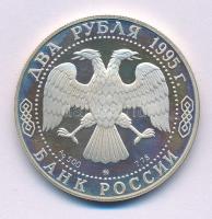 Oroszország 1995. 2R Ag "Ivan Bunin" (0,500/15,9g/32mm) kapszulában T:UNC (eredetileg PP) patina Russia 1995. 2 Rubles Ag "Ivan Bunin" (0,500/15,9g/32mm) in capsule C:UNC (originally PP) patina