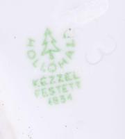 Hollóházi 9-es számú Ferencváros focista, jelzett, kézzel festett, hibátlan, m: 19 cm