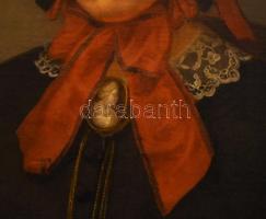 De Coen, Leopold (1834-?): Biedermeier női portré madárkával, 1856. Olaj, vászon. Jelezve jobbra köz...