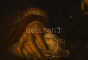 De Coen, Leopold (1834-?): Biedermeier női portré madárkával, 1856. Olaj, vászon. Jelezve jobbra köz...