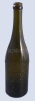 Hutter-Ferencsevits Szeged sörös üvegpalack, kopásnyomokkal, 0,5 l, m: 28,5 cm