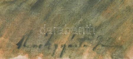 Kerékgyártó János (1965-): Párizs 9 (Férfi kutyával). Olaj, vászon, jelezve jobbra lent. Reprodukálv...