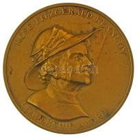 Amerikai Egyesült Államok DN "Rose Fitzgerald Kennedy - Leadership award / My vision is a world where mental retardation will be overcome-where many glowing possibilities are open to all special people." kétoldalas, aranyozott bronz plakett (76mm) T:AU kis patina USA ND "Rose Fitzgerald Kennedy - Leadership award / My vision is a world where mental retardation will be overcome-where many glowing possibilities are open to all special people." double-sided, gilt bronze plaque (76mm) C:AU small patina