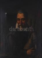 Jelzés nélkül, ifj. David Teniers után, feltehetően XVII-XVIII. sz. festő: Férfi dudával. Olaj, vász...