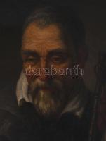 Jelzés nélkül, ifj. David Teniers után, feltehetően XVII-XVIII. sz. festő: Férfi dudával. Olaj, vász...