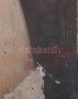 Jelzés nélkül: Mosolygó kisfiú. Olaj, vászon, sérült. 60x49,5 cm