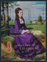 2024 150 éves Szinyei Merse Pál A lilaruhás nő című festménye vágott blokk