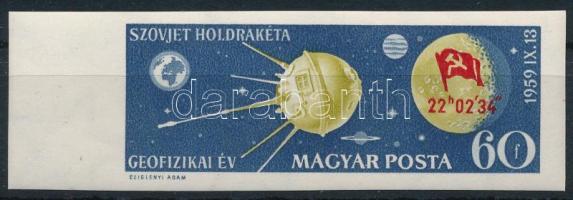 1959 Holdrakéta vágott ívszéli bélyeg (falc az ívszélen / hinge on margin)