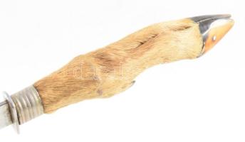 Vadász stílusú kés, h: 28 cm