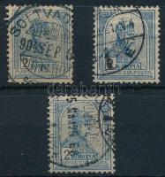 1900 Turul 2K 3 db bélyeg (33.000)