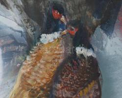 Dobrovits Ferenc (1941-1988): Fácánok, 1985. Olaj, farost, jelezve jobbra lent. Hátoldalán autográf ...