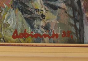 Dobrovits Ferenc (1941-1988): Fácánok, 1985. Olaj, farost, jelezve jobbra lent. Hátoldalán autográf ...