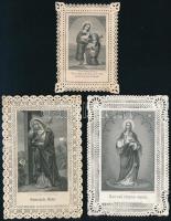 ca 1890-1920 3 db csipke szentkép