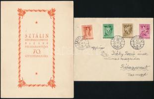 1914-1980 Alkalmi bélyegzések 11 db kivágáson + 23 küldemény, emléklap, levéldarab, közte Sztálin, Rallye Monte-Carlo, Cserkész, Bélyegnap stb.
