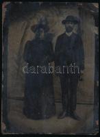 ca 1900 Ferrotípia (fémlemezre készült fotó) 9x13 cm