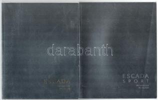 2 db Escada divatkatalógus: Escada Collection Pre-Fall 2009. + Escada Sport Collection Pre-Fall 2009. Aschheim-München, 2009, Escada AG. Színes fotókkal illusztrálva. Angol nyelven. Kiadói papírkötés.
