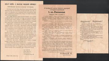 3 db 1956-os röplap nov 4-körül, szovjetek által ledobott is